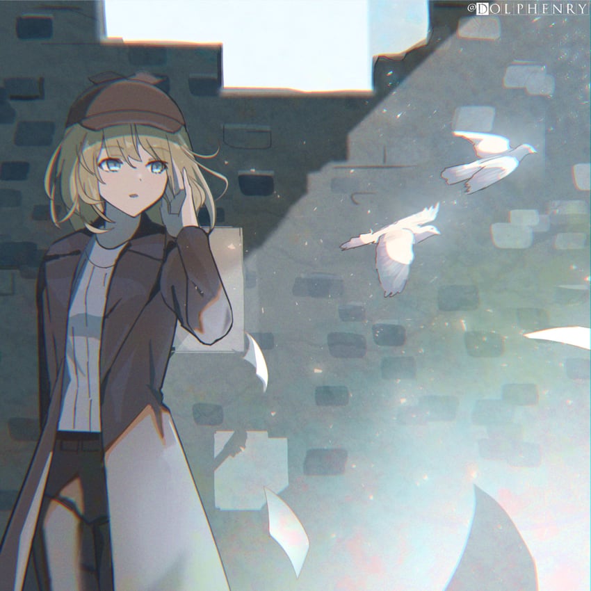 watson amelia (hololive and 1 more) drawn by dolphenry