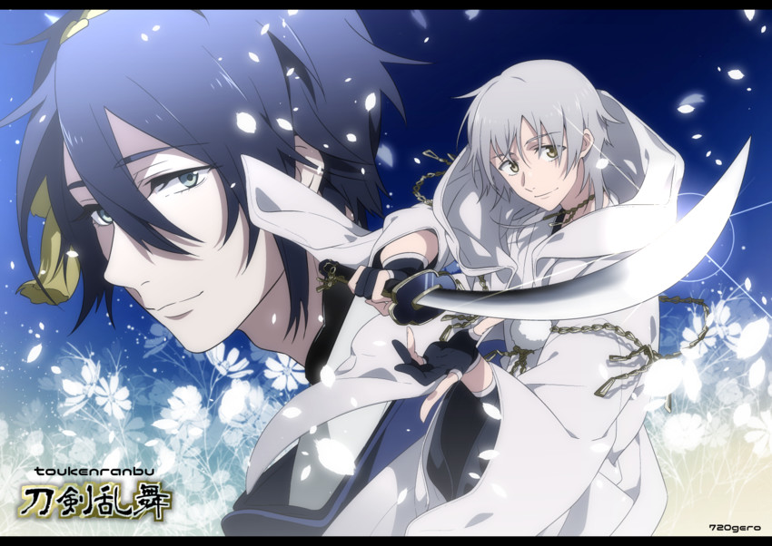 mikazuki munechika and tsurumaru kuninaga (touken ranbu) drawn by natsuo_(720ge)