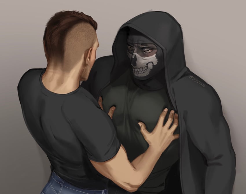 ghost and soap (call of duty and 1 more) drawn by 5i2