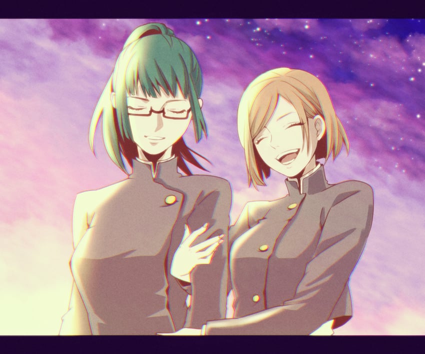 kugisaki nobara and zen'in maki (jujutsu kaisen) drawn by chiru_(sanifani)