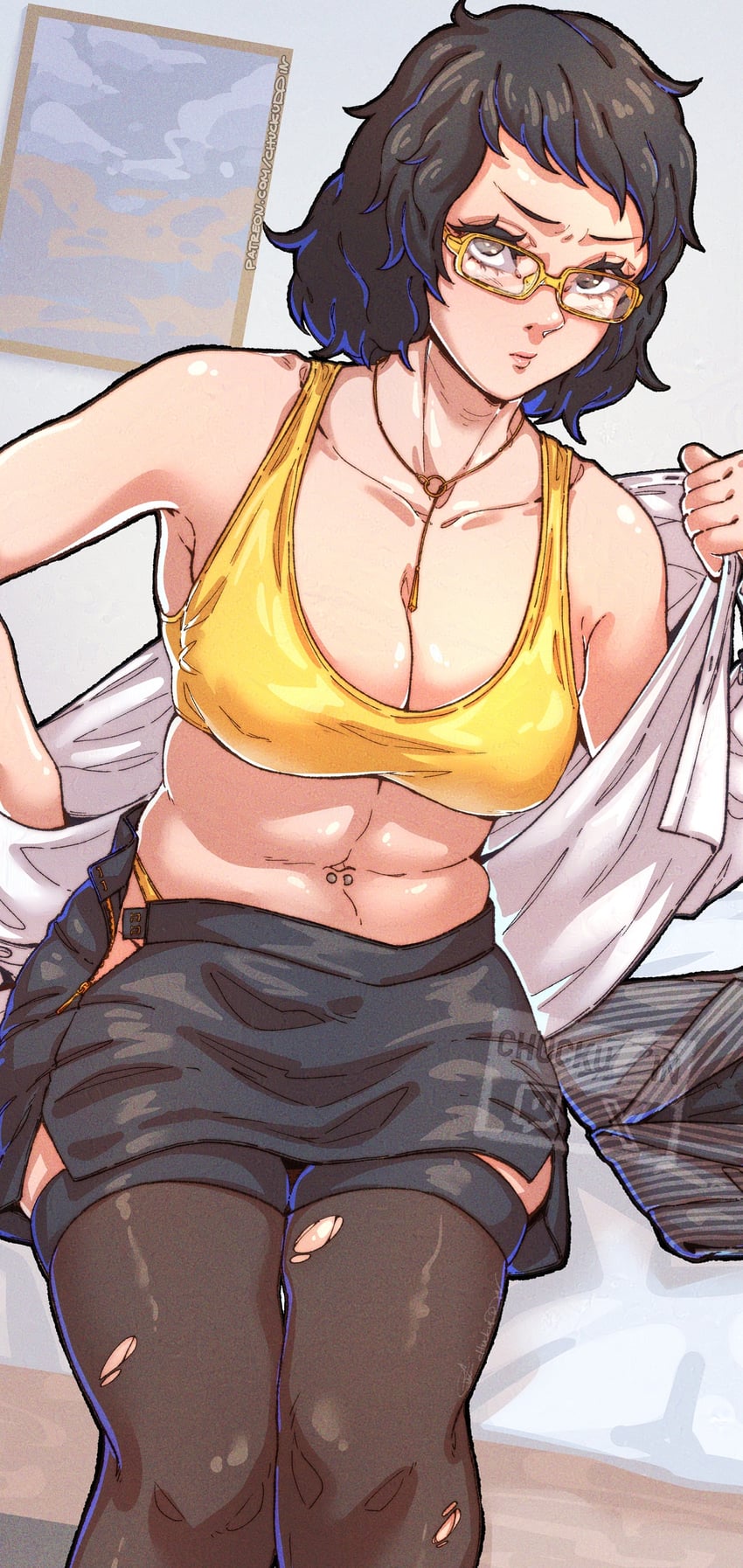 kawakami sadayo (persona and 1 more) drawn by chuckuddin