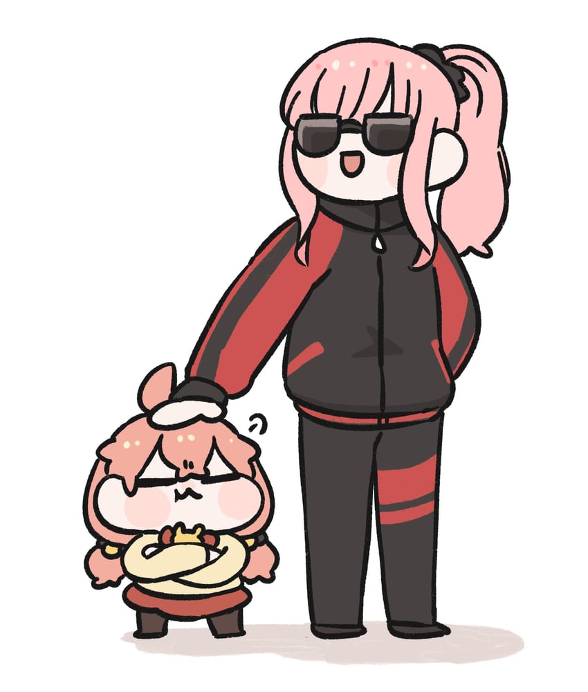 mori calliope and sakura miko (hololive and 1 more) drawn by shii_miii