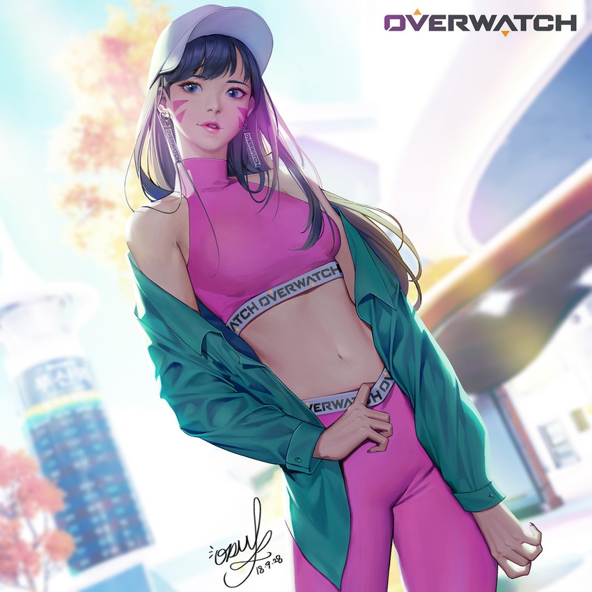 d.va (overwatch and 1 more) drawn by osuk2