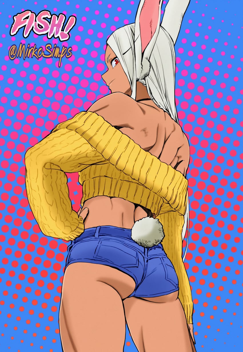 mirko (boku no hero academia) drawn by mirkosimps and parallaxfused