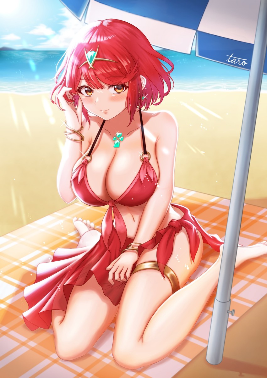 pyra (xenoblade chronicles and 1 more) drawn by taro_(peach_taro51)