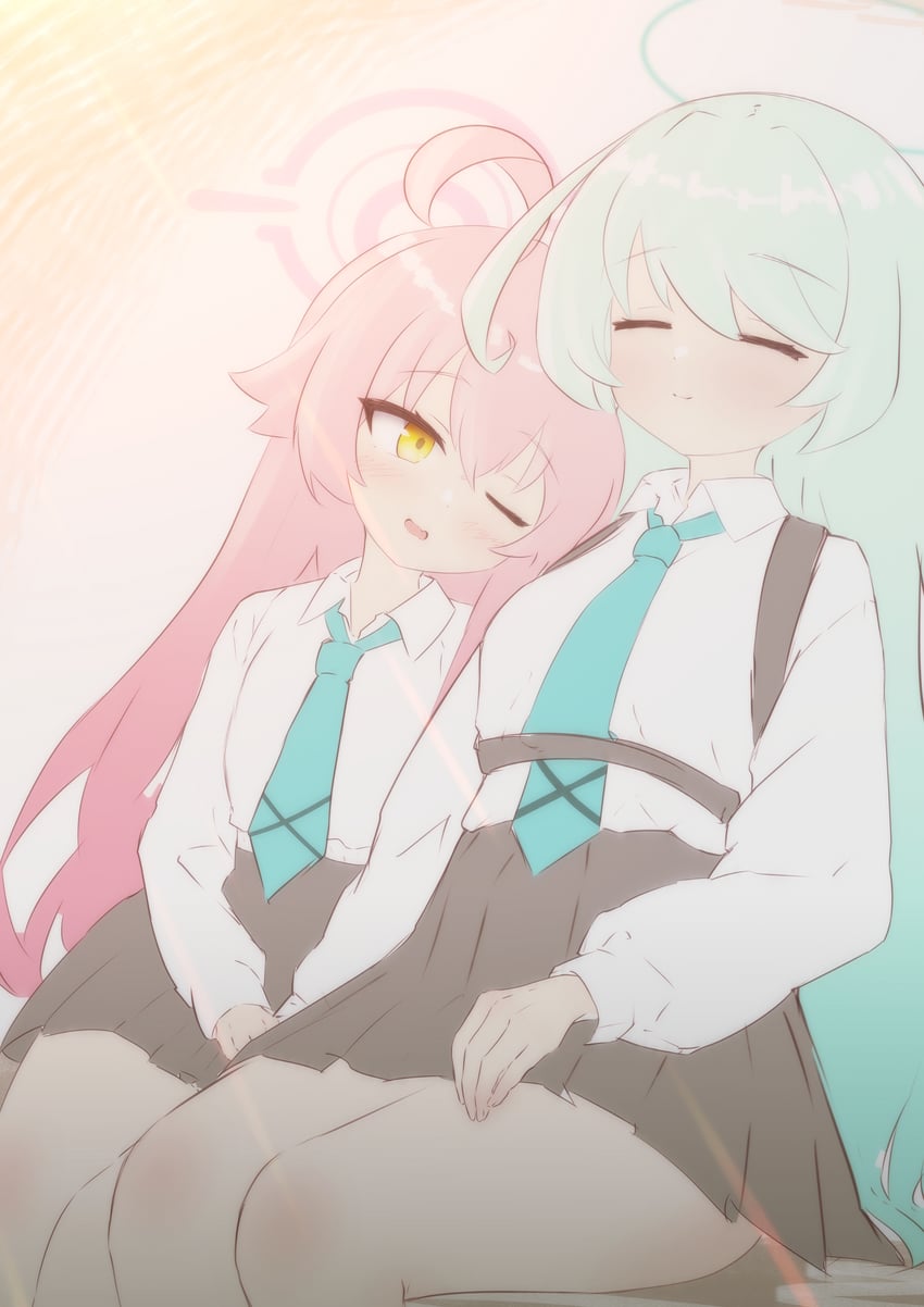 hoshino and yume (blue archive) drawn by ks_aya_(gztm4838)