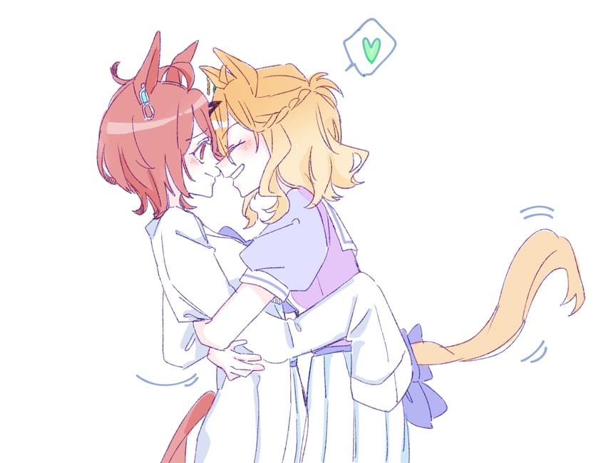 agnes tachyon and jungle pocket (umamusume) drawn by seila_rei