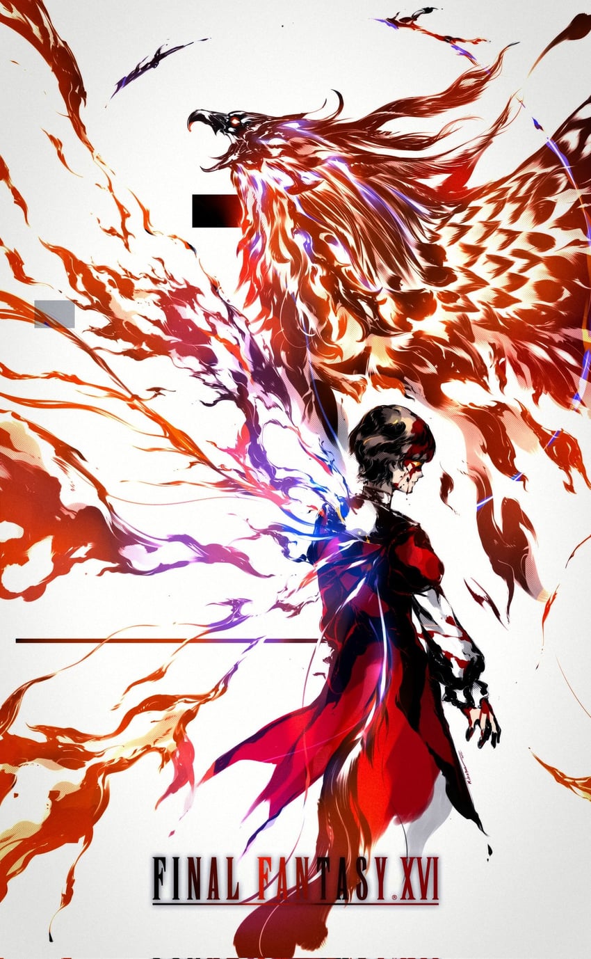joshua rosfield and phoenix (final fantasy and 1 more) drawn by kubaushi