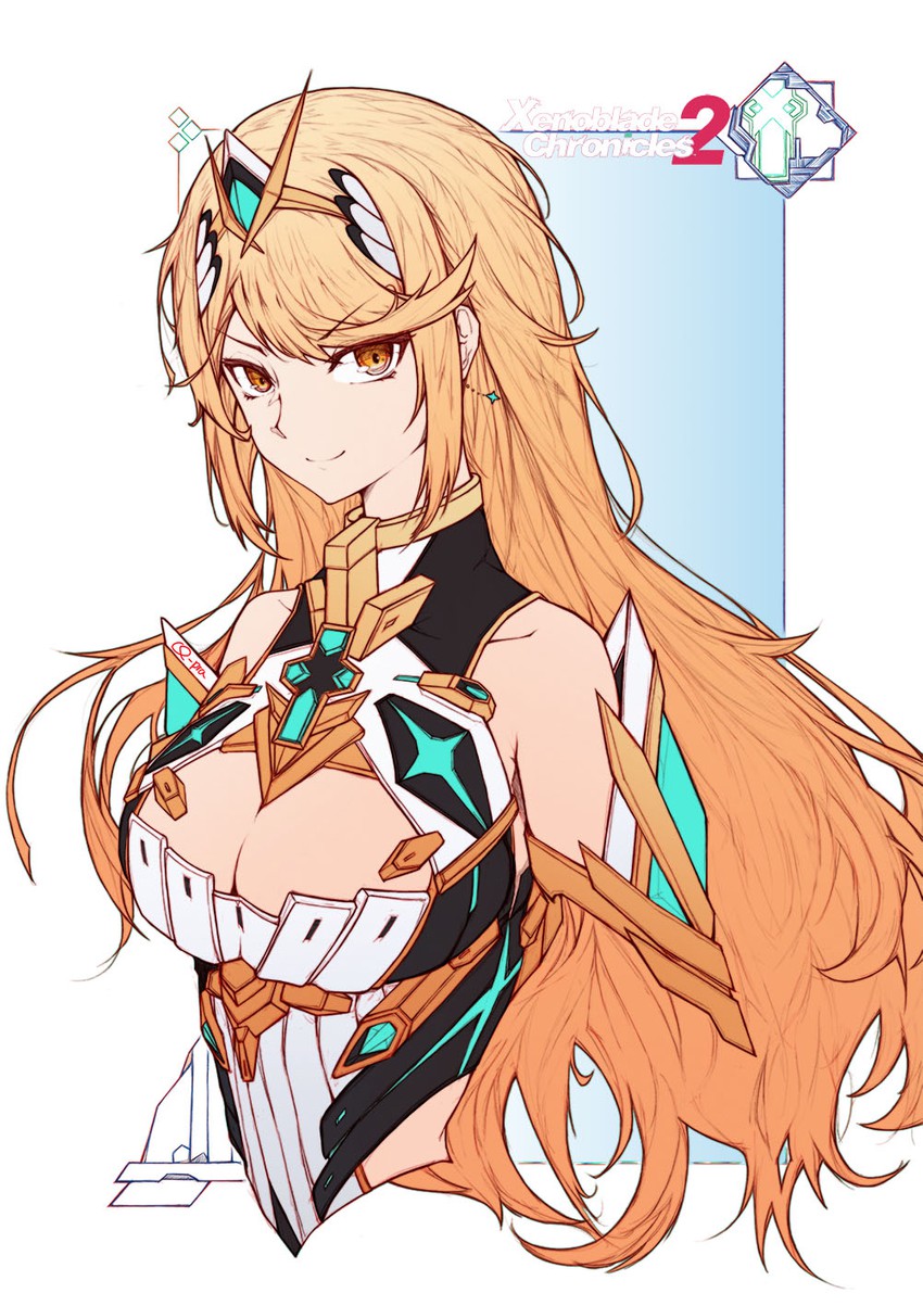 mythra (xenoblade chronicles and 1 more) drawn by q-pra
