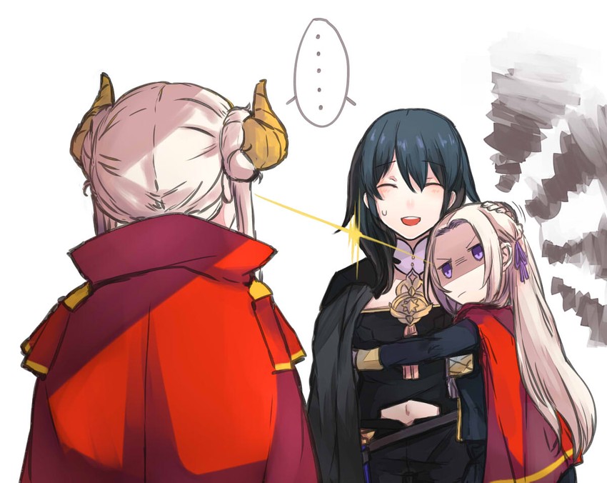 female byleth and edelgard von hresvelg (fire emblem and 1 more) drawn by hinagi_(fox_priest)