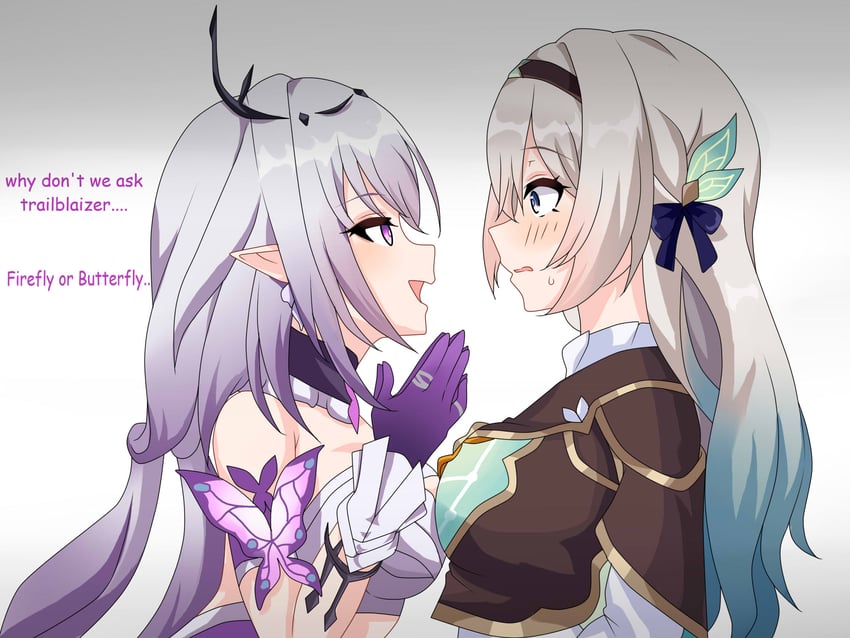 firefly and castorice (honkai and 1 more) drawn by maxwelzy