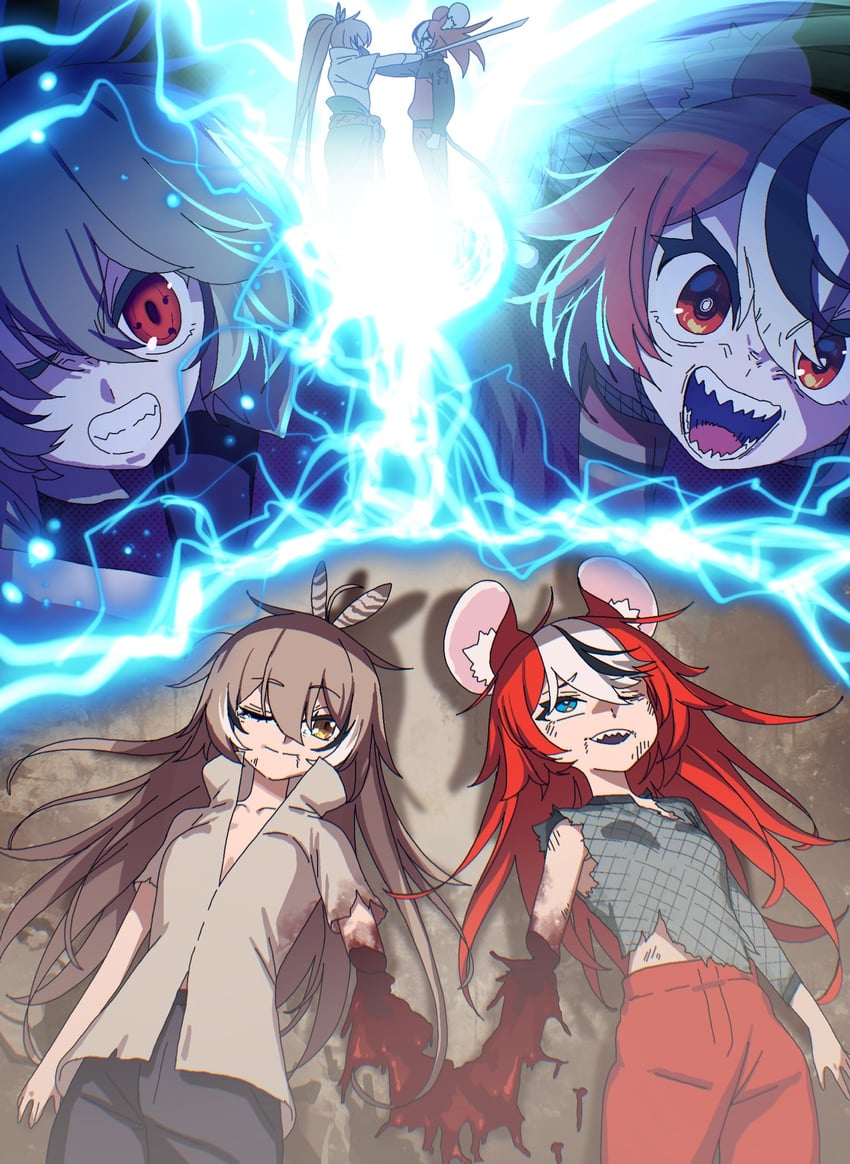 nanashi mumei, hakos baelz, uzumaki naruto, and uchiha sasuke (hololive and 2 more) drawn by zedd_(zedgawr)