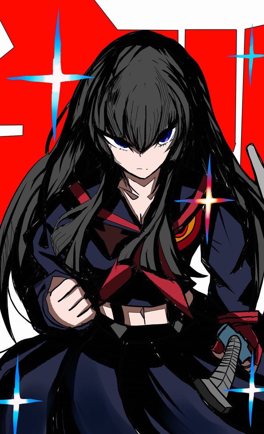 senketsu and kiryuuin satsuki (kill la kill) drawn by chabaa