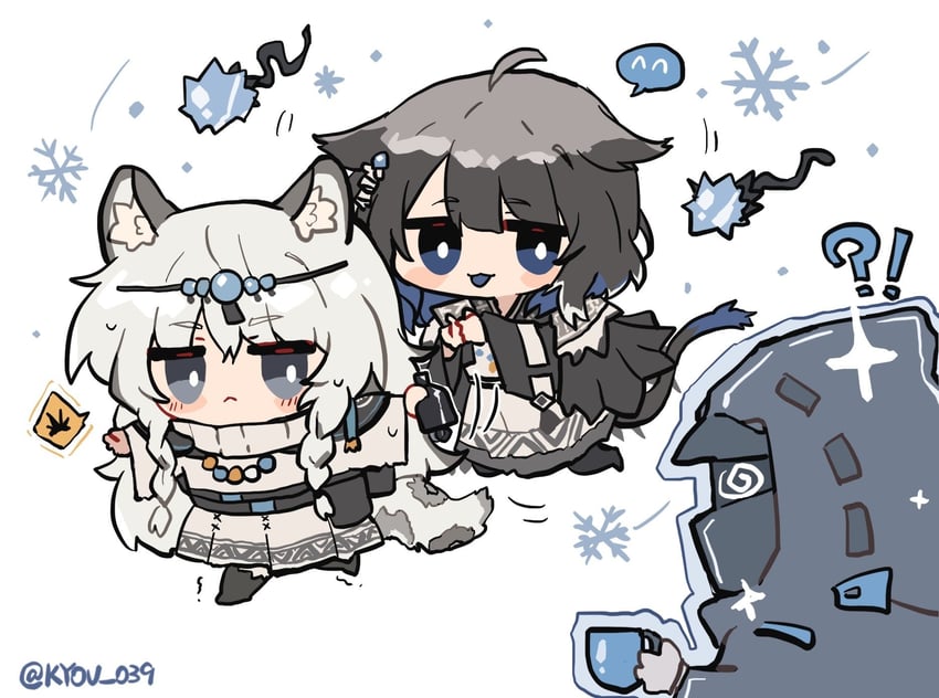 doctor, pramanix, and kjera (arknights) drawn by kyou_039
