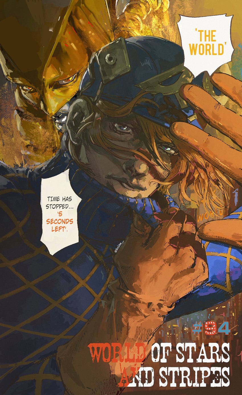 diego brando and the world (jojo no kimyou na bouken and 1 more) drawn by sn1ke