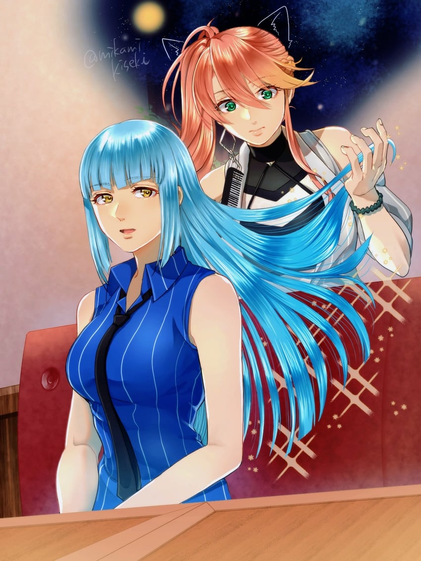 judith lanster and risette twinings (eiyuu densetsu and 2 more) drawn by mikamikiseki