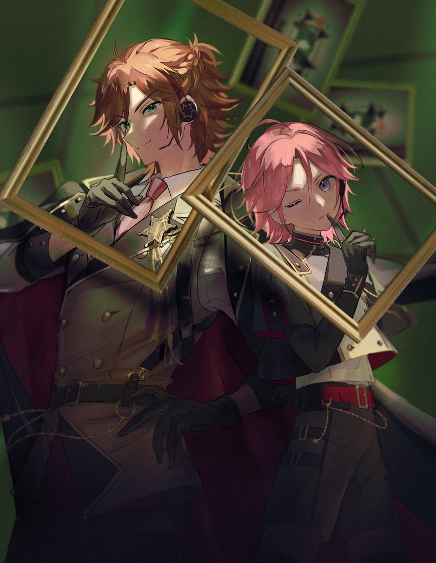 oukawa kohaku and mikejima madara (ensemble stars!) drawn by rice_(rice8p)