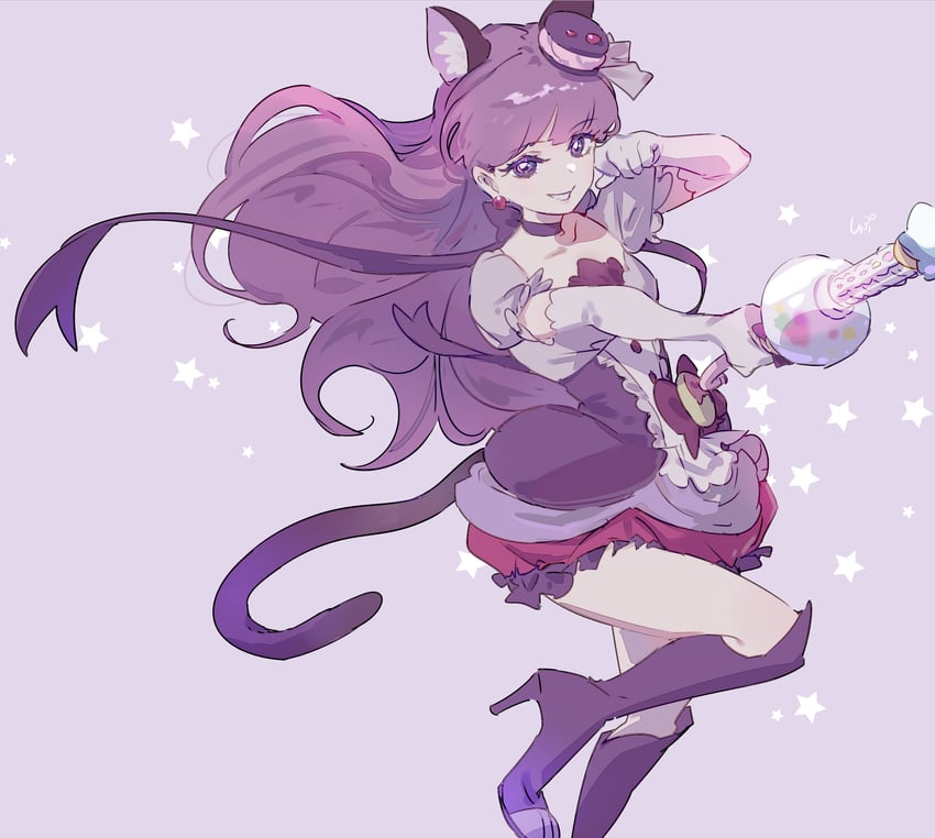 kotozume yukari and cure macaron (precure and 1 more) drawn by shipu_(gassyumaron)