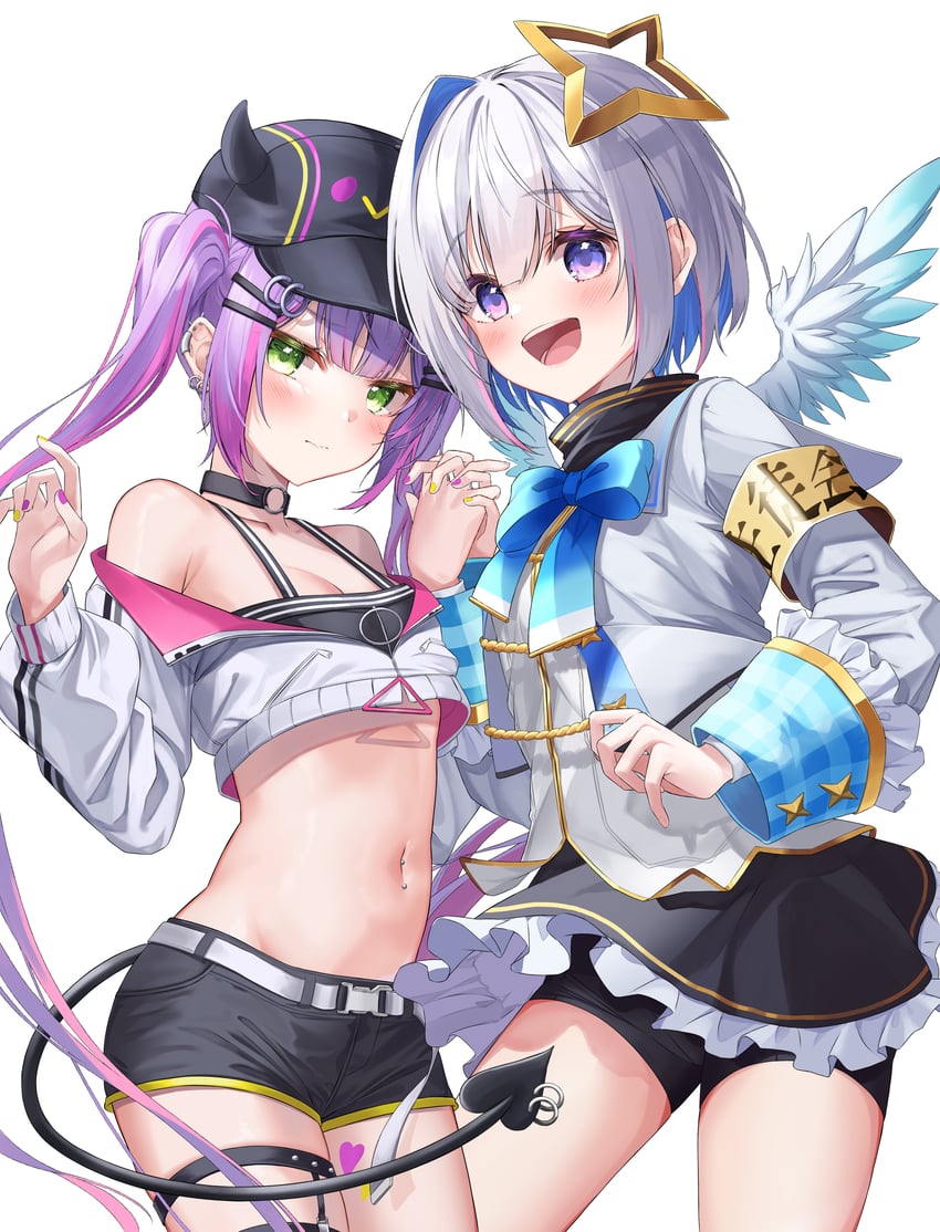 tokoyami towa and amane kanata (hololive) drawn by saio425