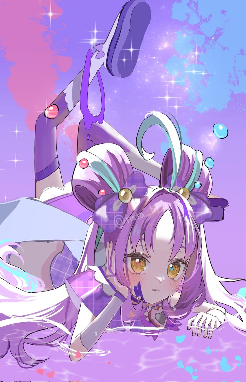 shigure kokoro and cure kyunkyun (precure and 1 more) drawn by natadekoko_(nata_hfa)
