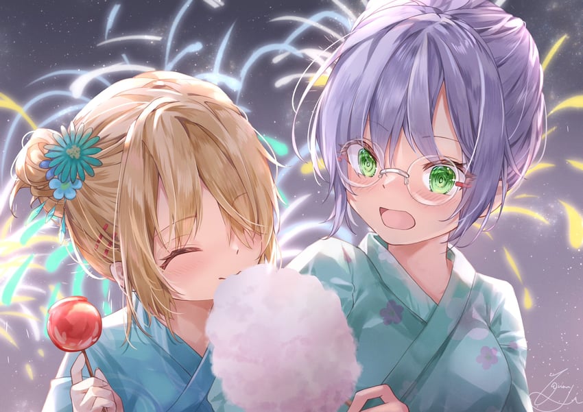 kayamori ruka and izumi yuki (heaven burns red) drawn by tsumugi-t