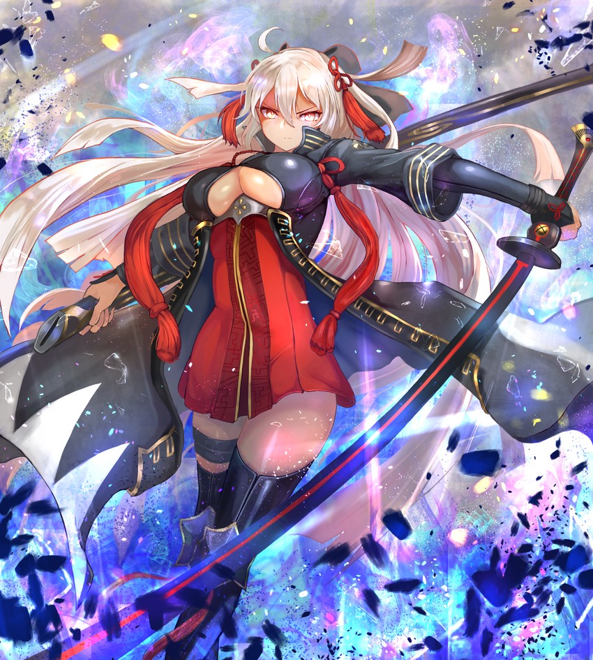 okita souji and okita souji alter (fate and 1 more) drawn by ohako_(ohako1818)