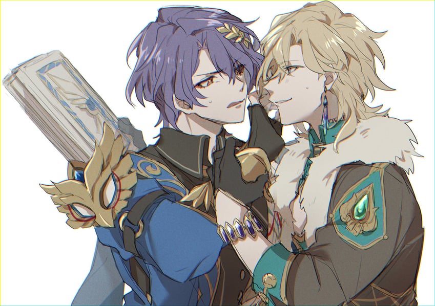 aventurine and dr. ratio (honkai and 1 more) drawn by kouno3tori