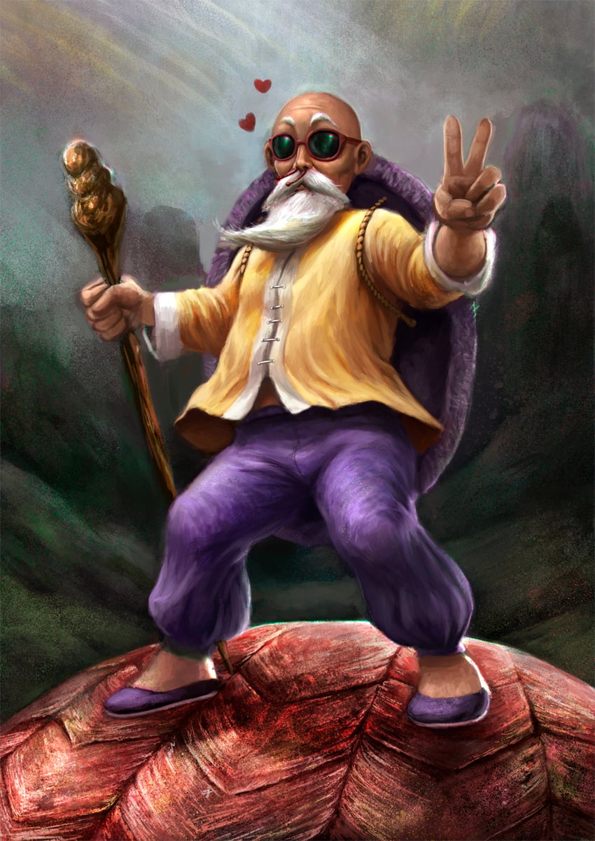 muten roushi (dragon ball) drawn by reffelia