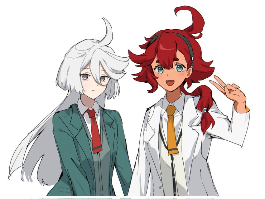 suletta mercury and miorine rembran (gundam and 2 more) drawn by kumtlekumtle