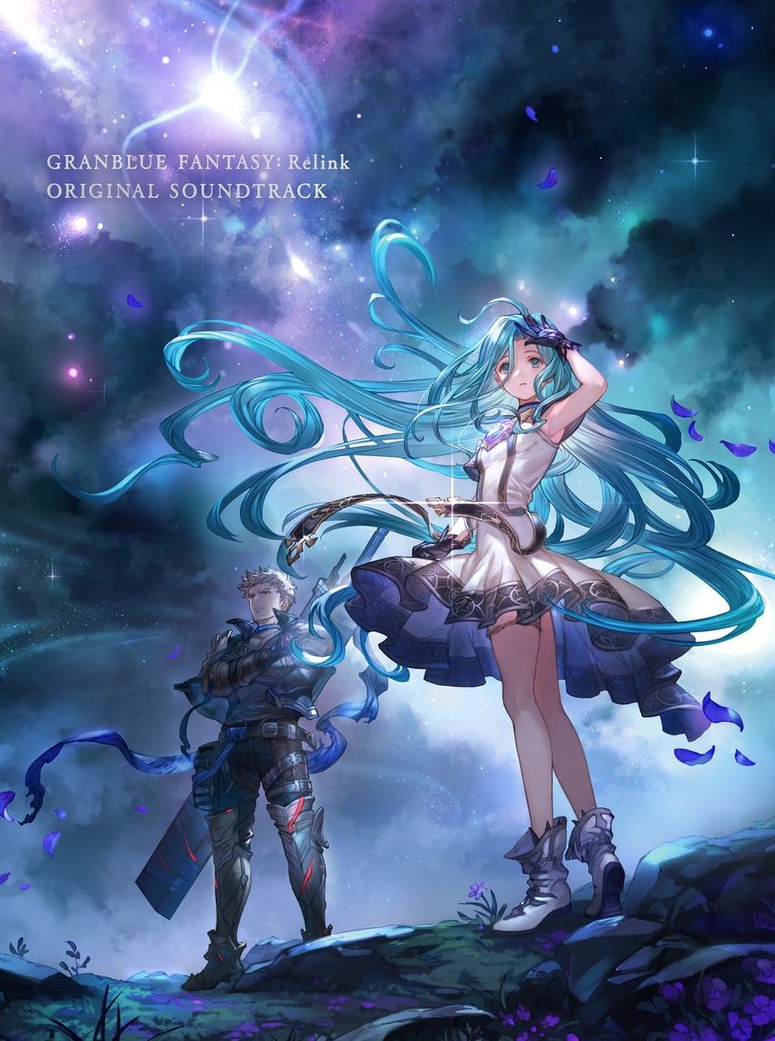 lyria and id (granblue fantasy and 1 more) drawn by minaba_hideo