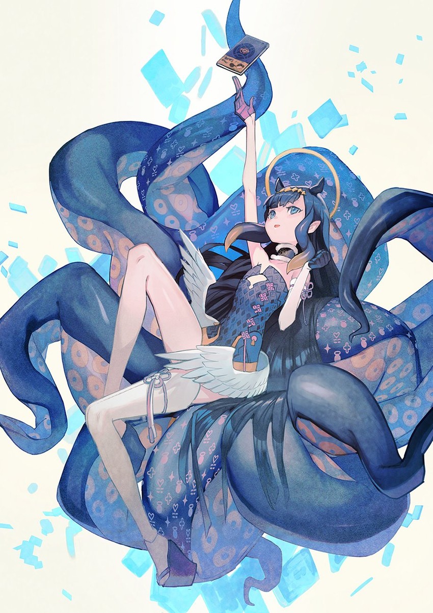 ninomae ina'nis and ao-chan (hololive and 1 more) drawn by lack