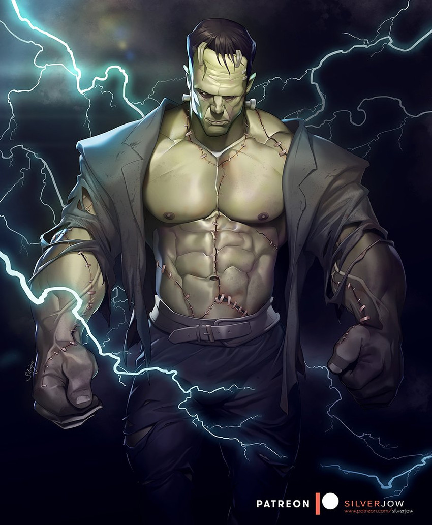 frankenstein's monster (original and 1 more) drawn by silverjow