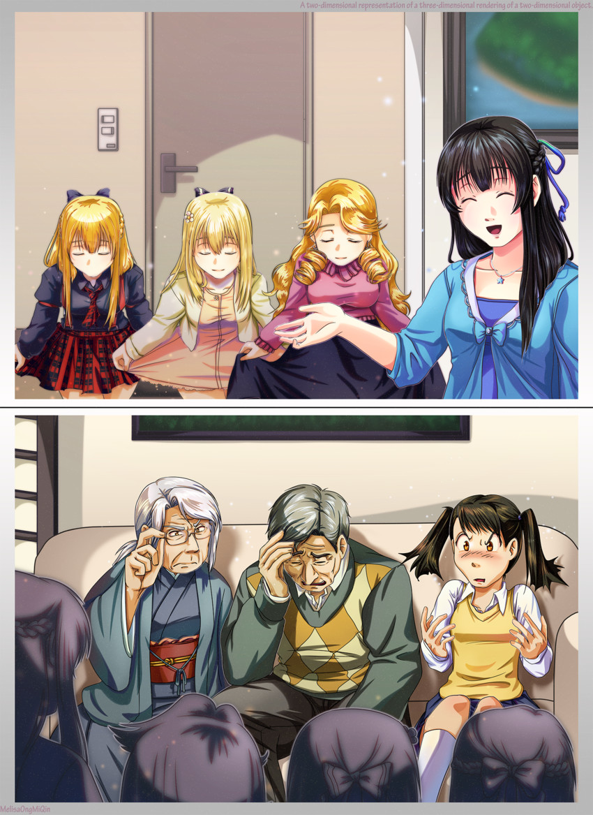 iowa, miyamizu yotsuha, new jersey, wisconsin, missouri, and 2 more (kantai collection and 2 more) drawn by melisaongmiqin