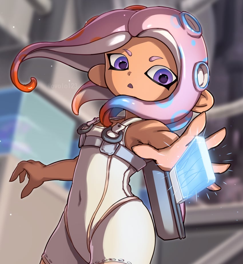 octoling player character, octoling girl, and agent 8 (splatoon and 2 more) drawn by ovolo123