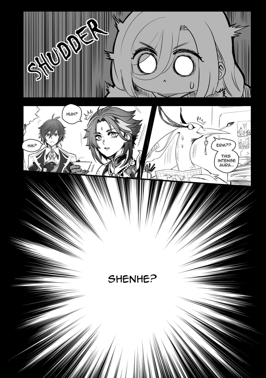 zhongli, xiao, xianyun, and cloud retainer (genshin impact) drawn by aepuru_arts