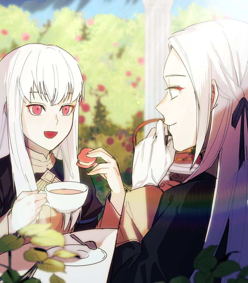 edelgard von hresvelg and lysithea von ordelia (fire emblem and 1 more) drawn by nyub_fe