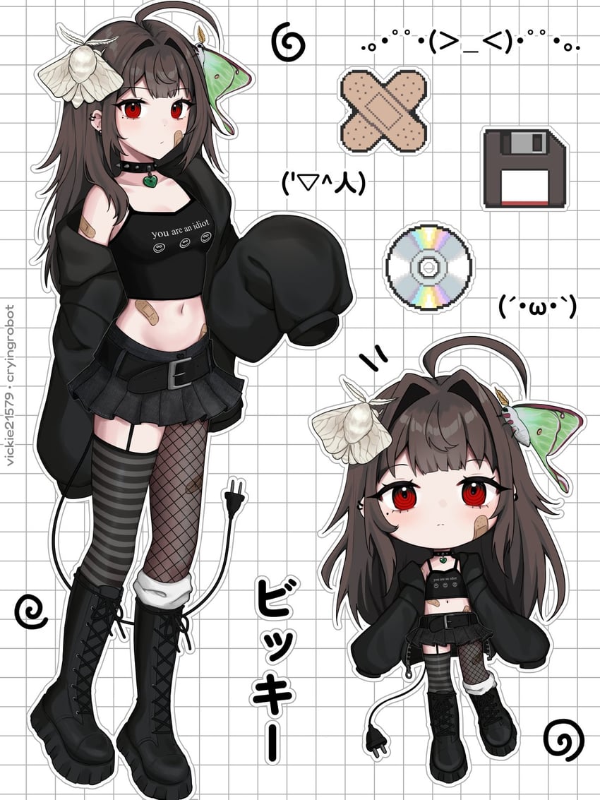 shoboon and vickie (original and 1 more) drawn by vickie_(cryingrobot)