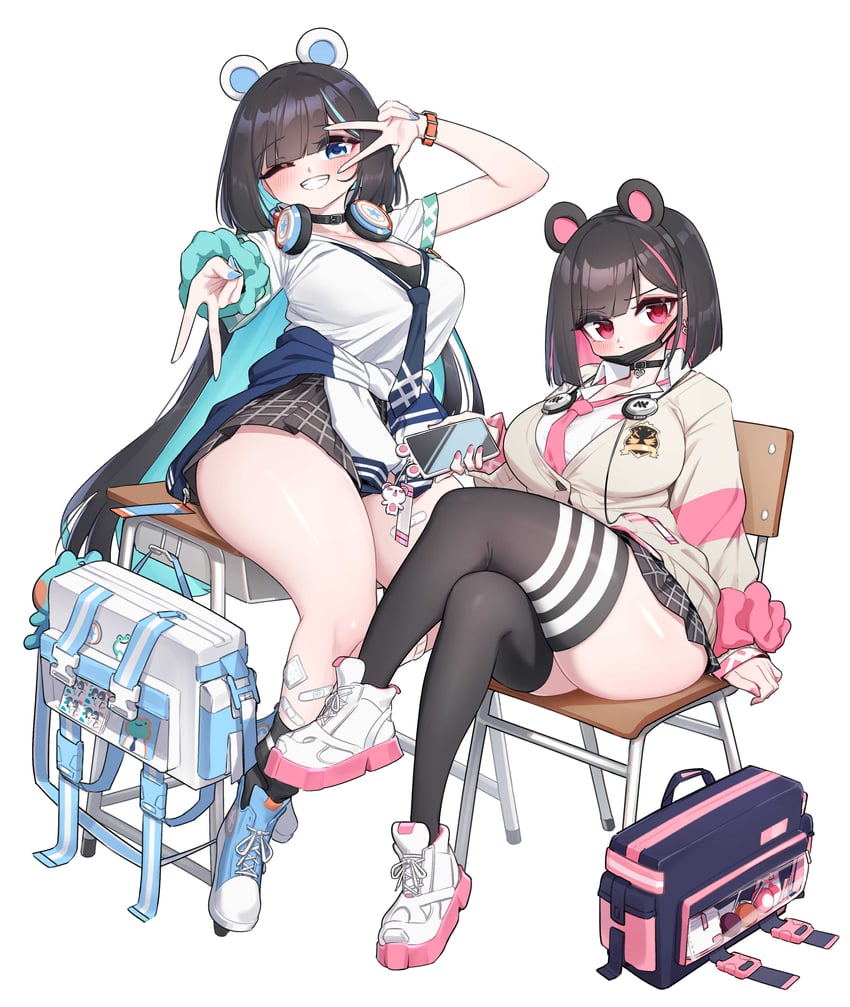 marlene and debi (black survival and 1 more) drawn by yabby