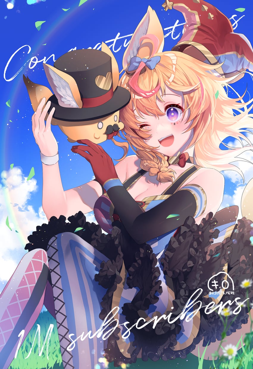 omaru polka and zain (hololive) drawn by kio_is_here
