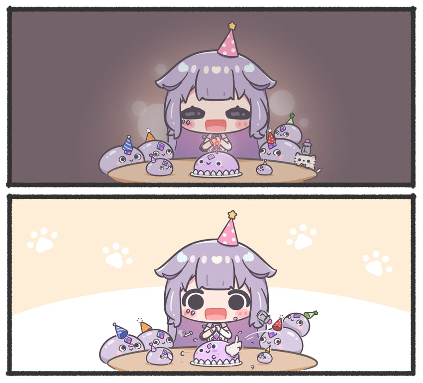 koseki bijou, pebble, and john cat (hololive and 1 more) drawn by mpien
