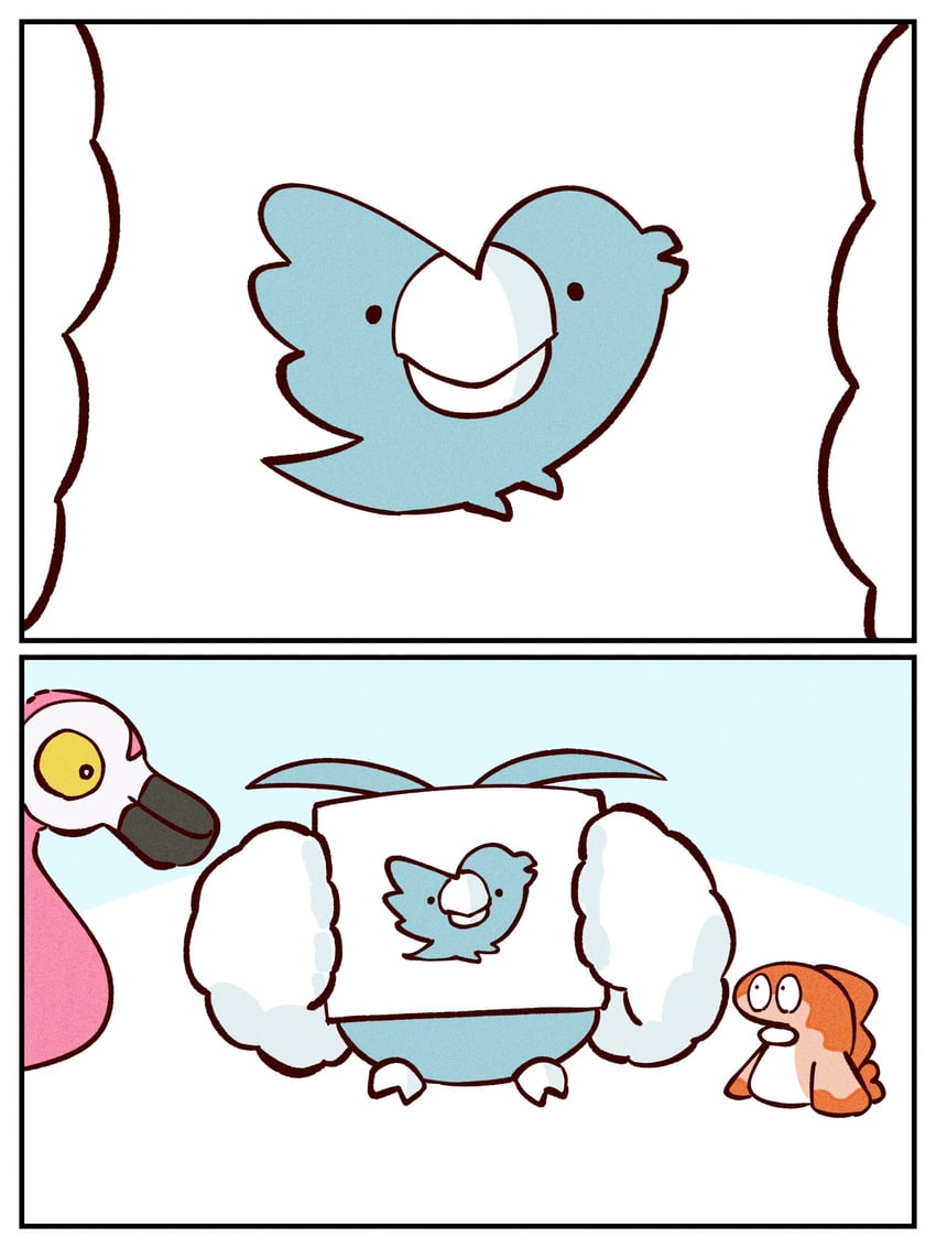 swablu, tatsugiri, and flamigo (pokemon and 1 more) drawn by tori_(torisan_pokemon)