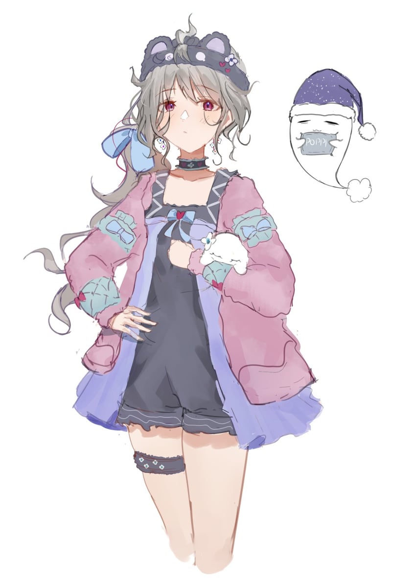 reimu endou, poppi, and phantomo (nijisanji and 1 more) drawn by kaera