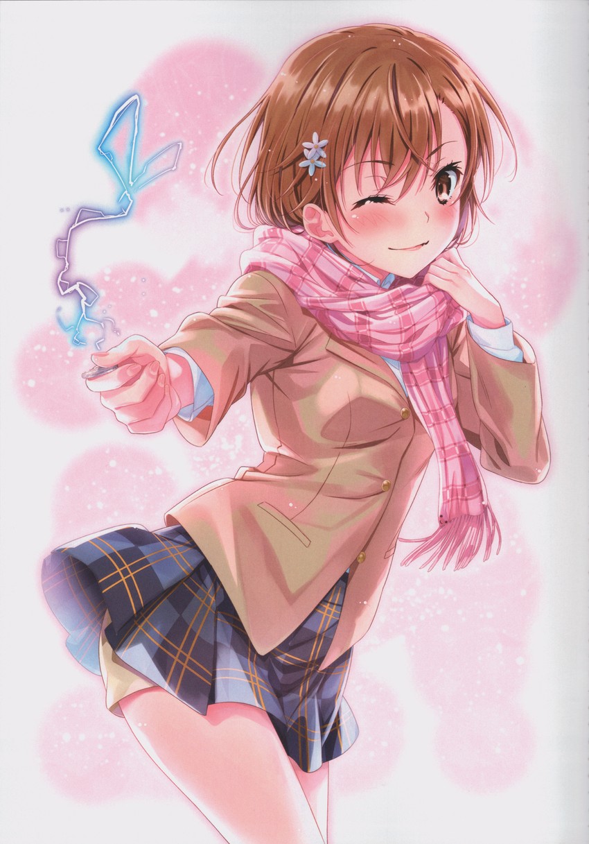 misaka mikoto (toaru majutsu no index and 2 more) drawn by isshi_pyuma