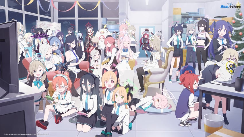 yuuka, asuna, hina, shiroko, hoshino, and 28 more (blue archive)
