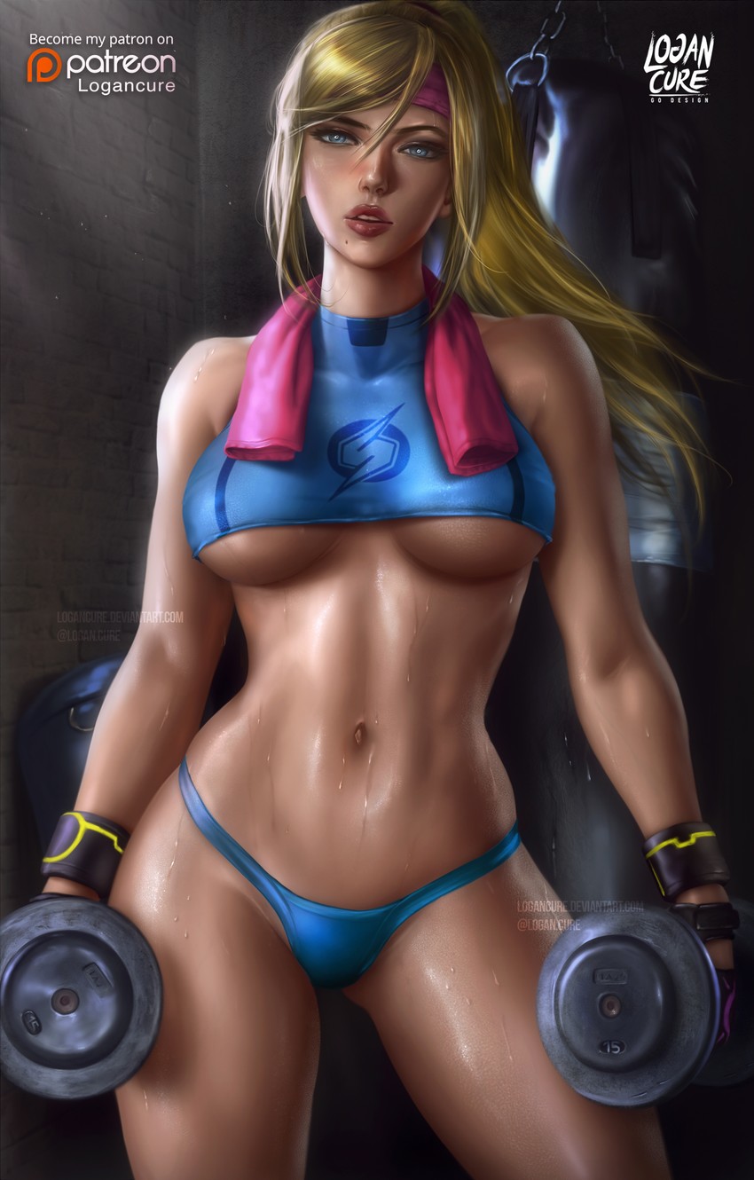 samus aran (metroid) drawn by logan_cure