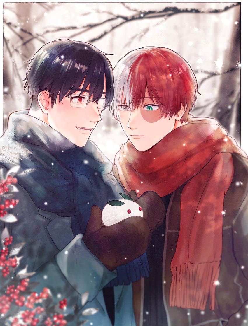 todoroki shoto and iida tenya (boku no hero academia) drawn by konsobastew