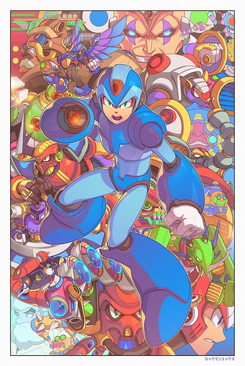 zero, x, dr. light, sigma, vile, and 14 more (mega man and 2 more) drawn by edwin_huang