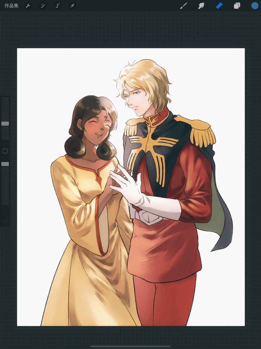 char aznable and lalah sune (gundam and 1 more) drawn by kokuu0227