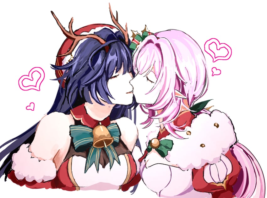 elysia and raiden mei (honkai and 1 more) drawn by rrawpasta