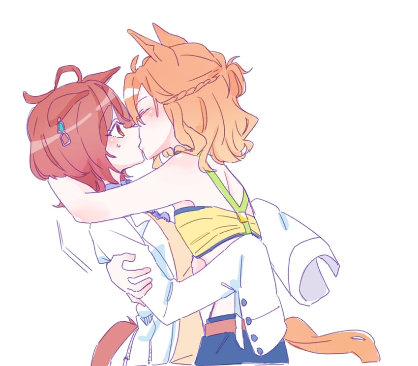 agnes tachyon and jungle pocket (umamusume) drawn by seila_rei